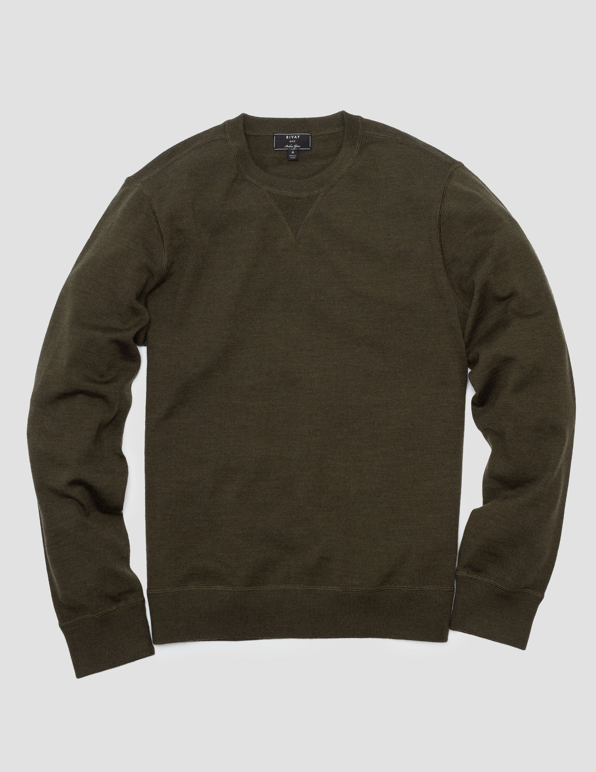 Signature Ultra Light 100% Merino Wool Crewneck Sweater Beige / S