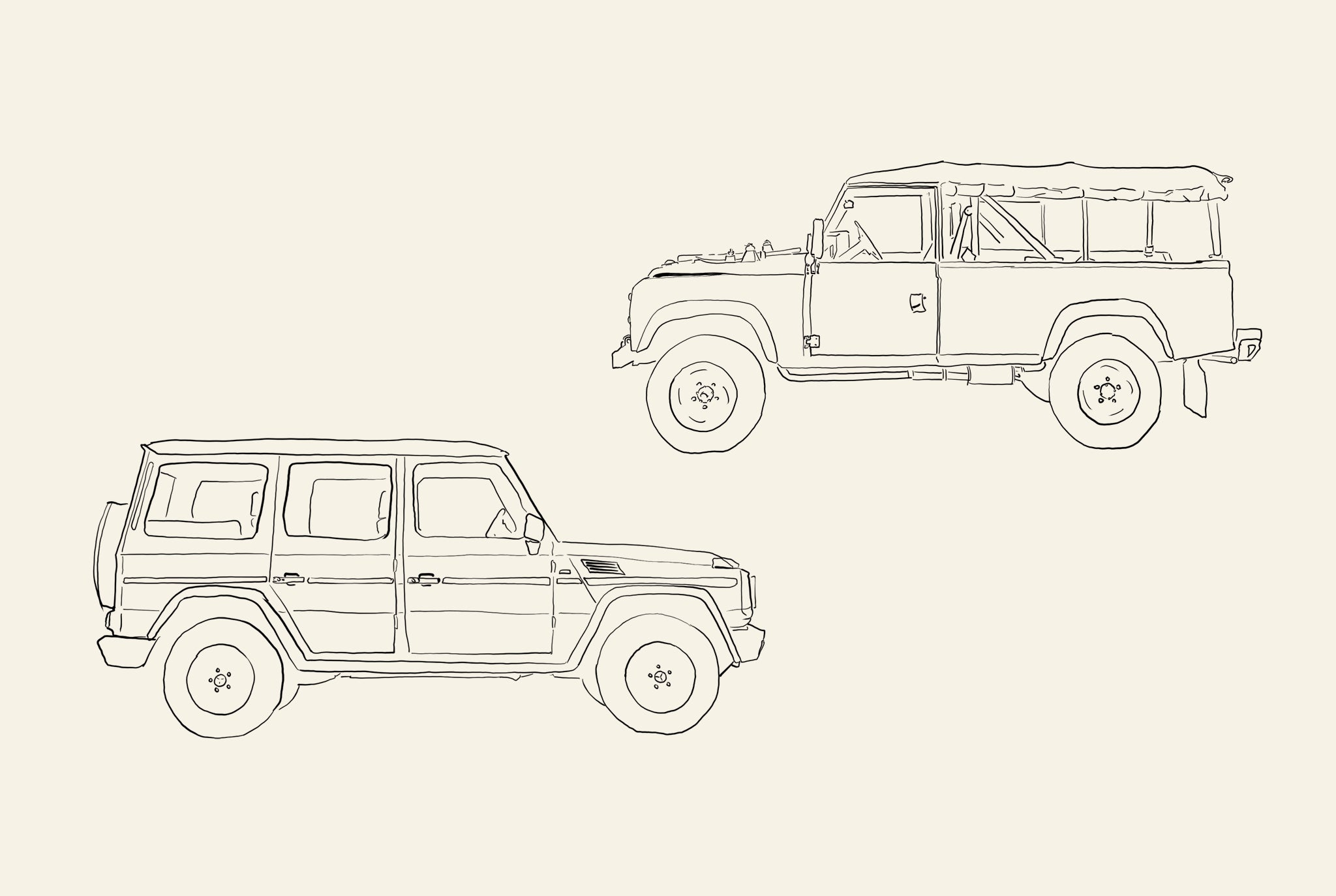 The Defender and the Gelandewagen – RIVAY