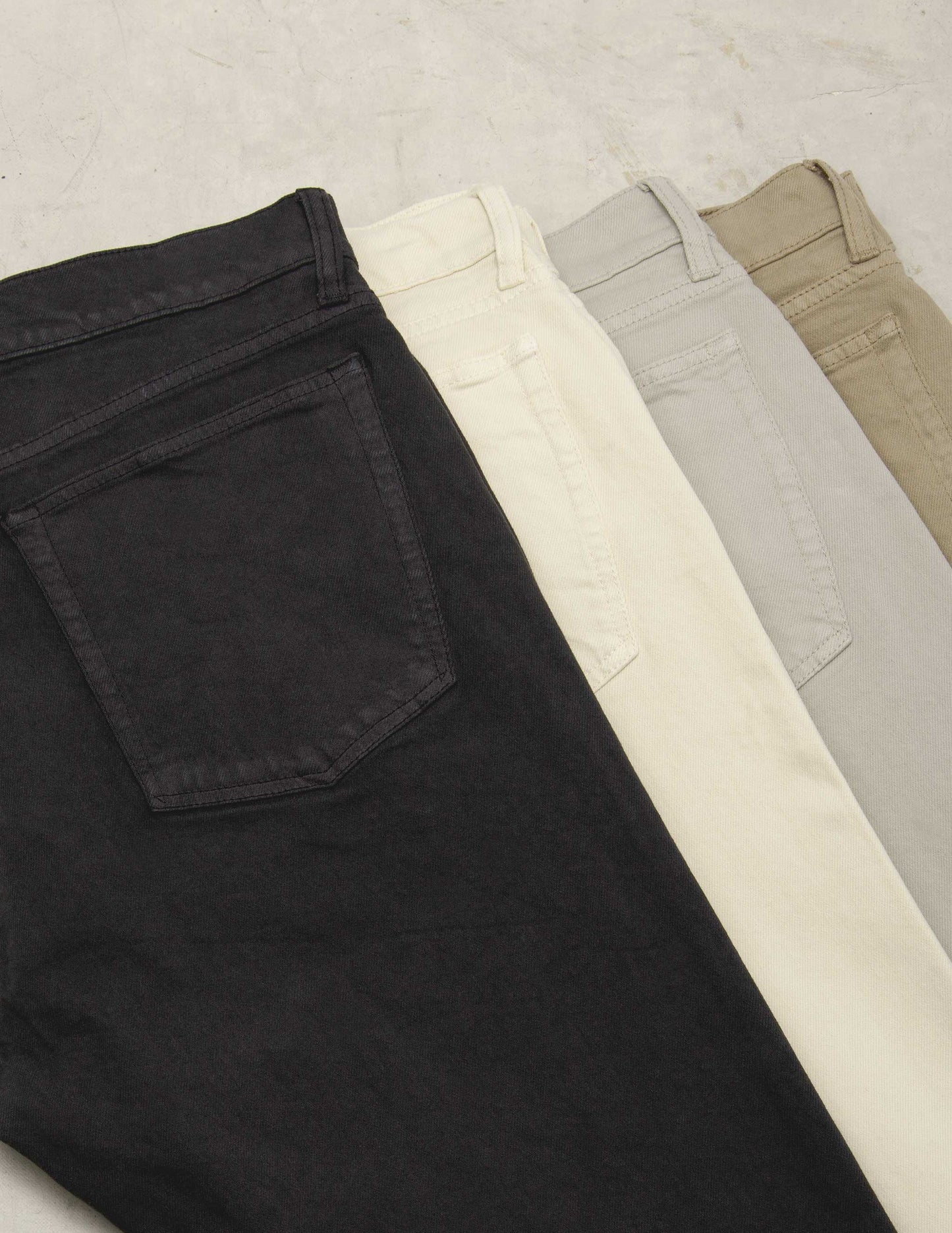 Wade Garment Dyed Five Pocket Pant in Natural