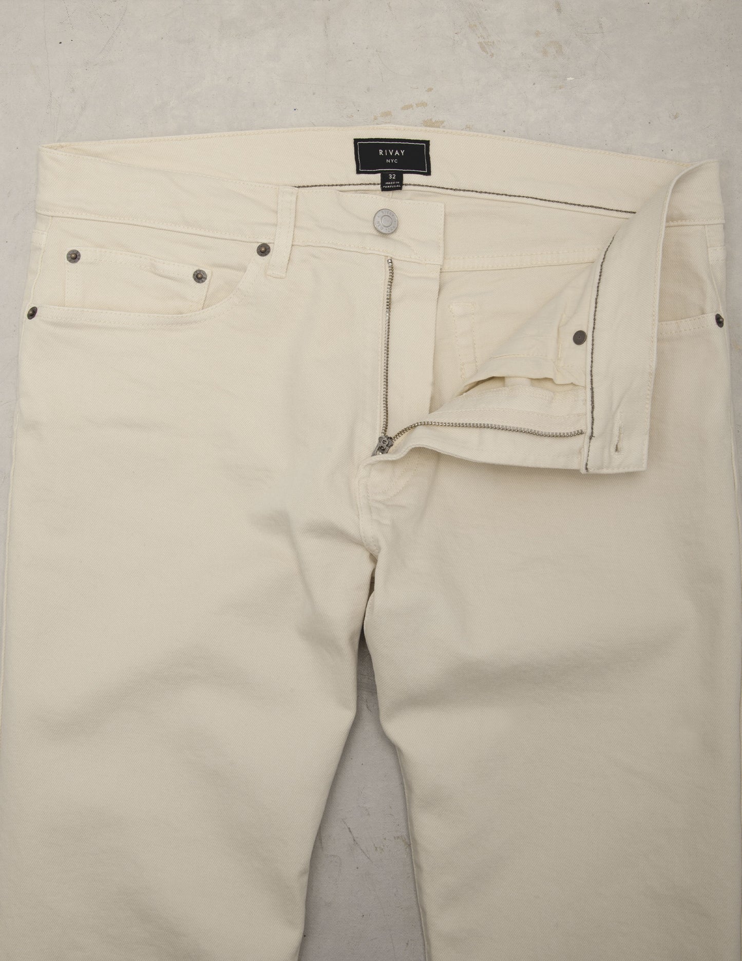 Wade Garment Dyed Five Pocket Pant in Natural