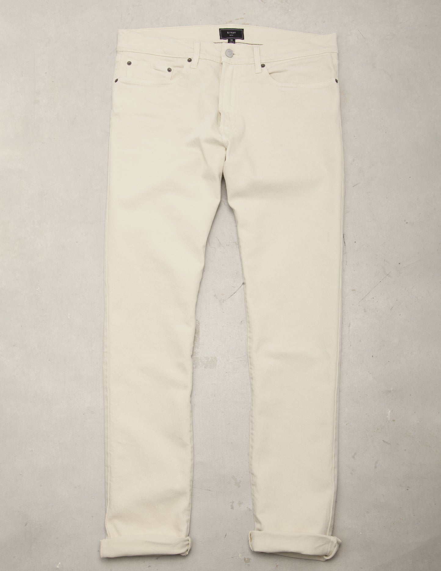 Wade Garment Dyed Five Pocket Pant in Natural