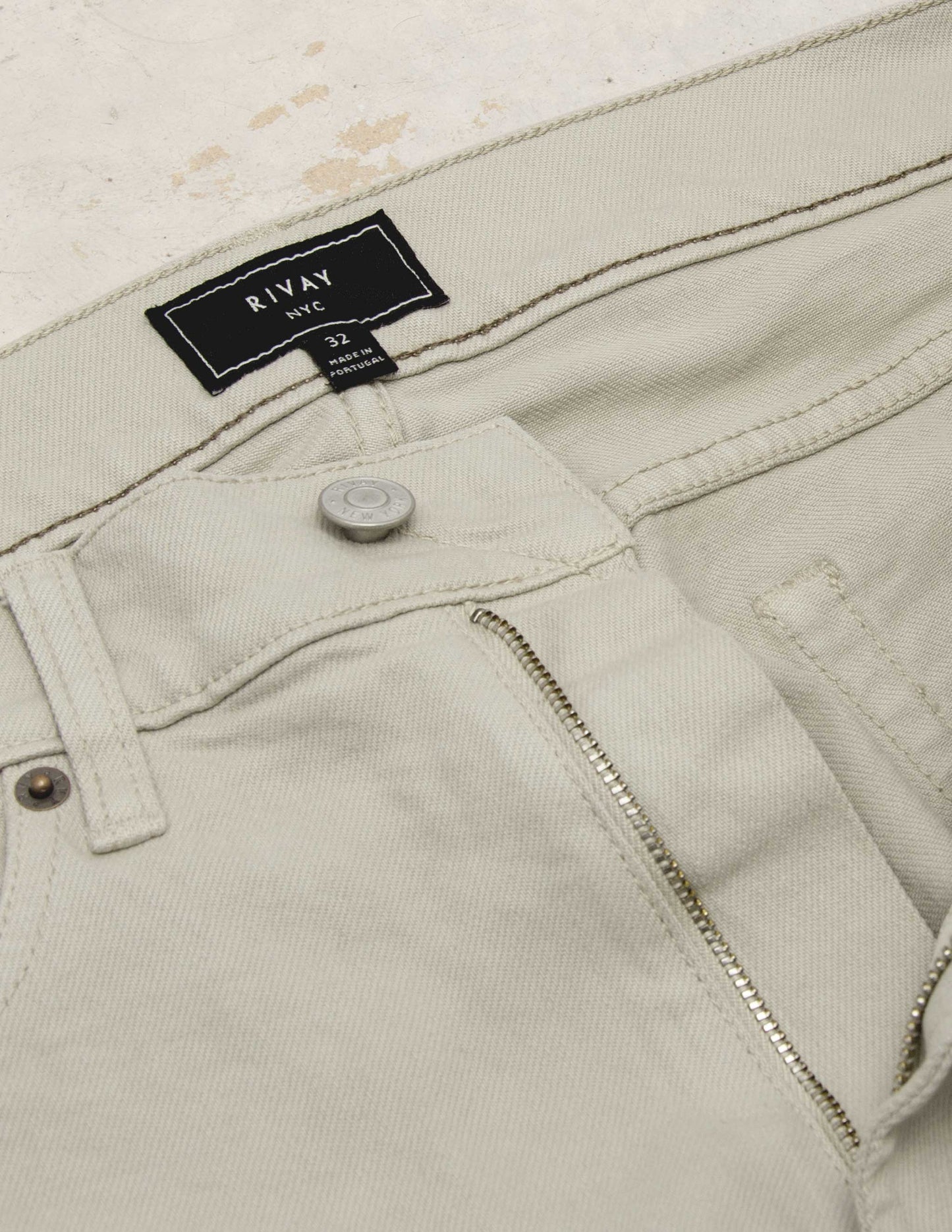 Wade Garment Dyed Five Pocket Pant in Stone Grey