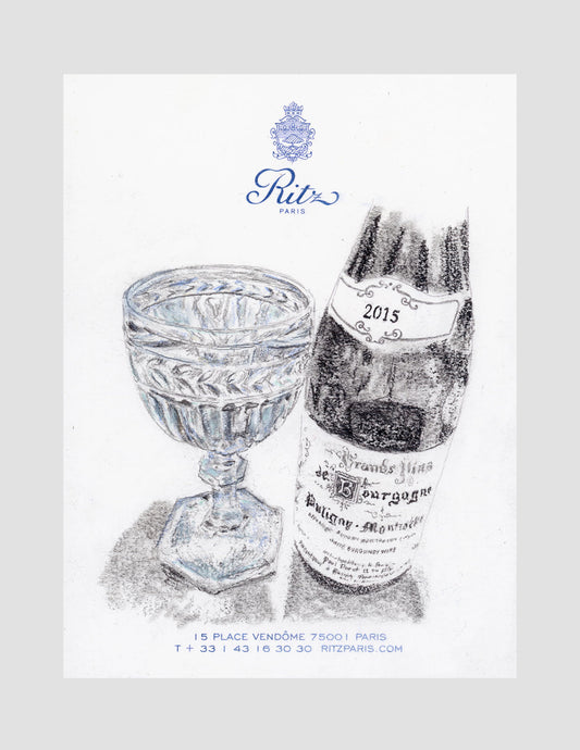 Paul Pernot Puligny Montrachet 2015 on Ritz Paris, 8" x 6"