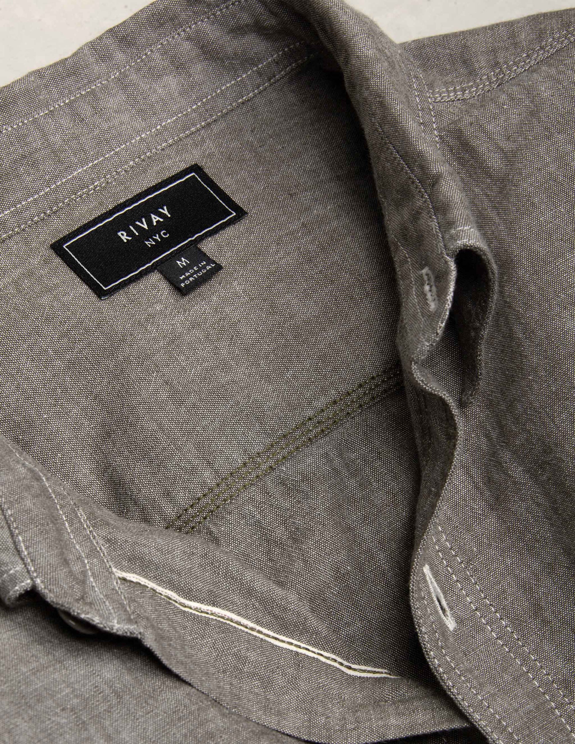 Butler Selvedge Chambray Workshirt in Driftwood