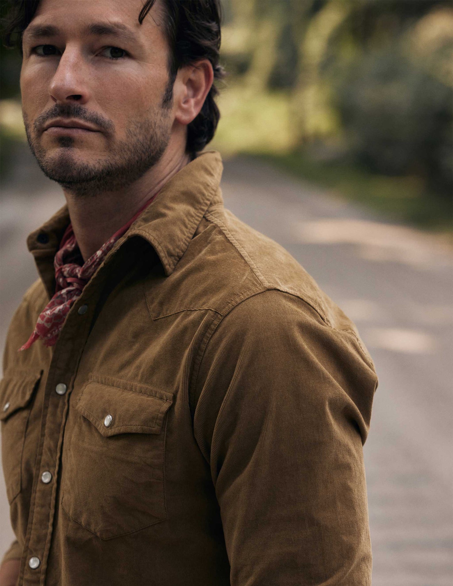 Bedford Corduroy Western Shirt in Ranch Tan