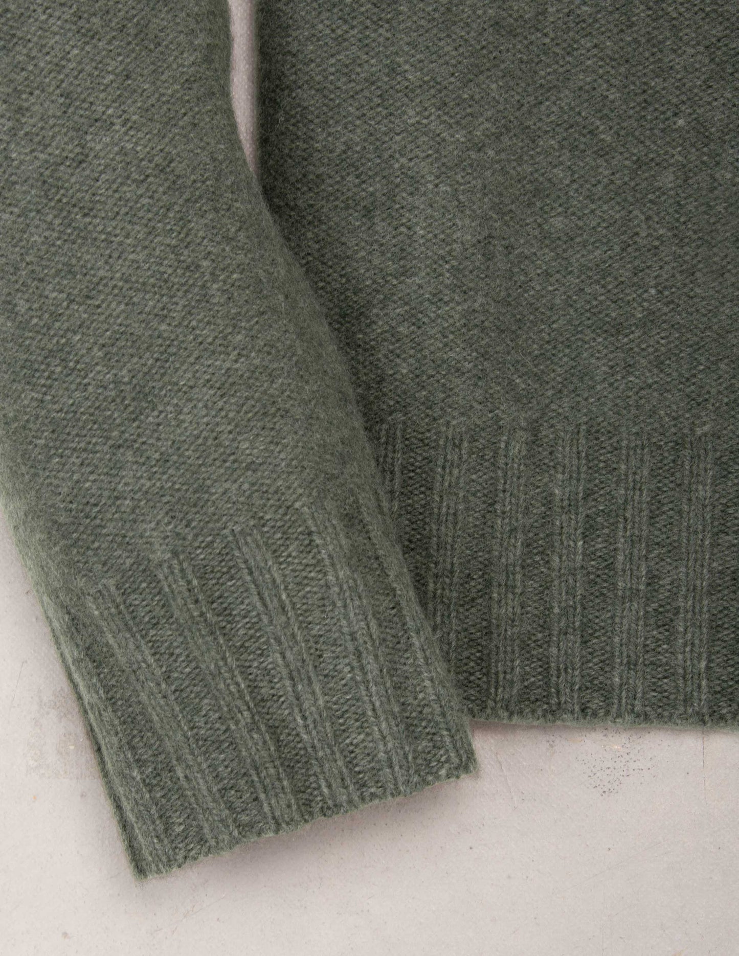 Rivay Kent Wool Crewneck Sweater in Sage Green