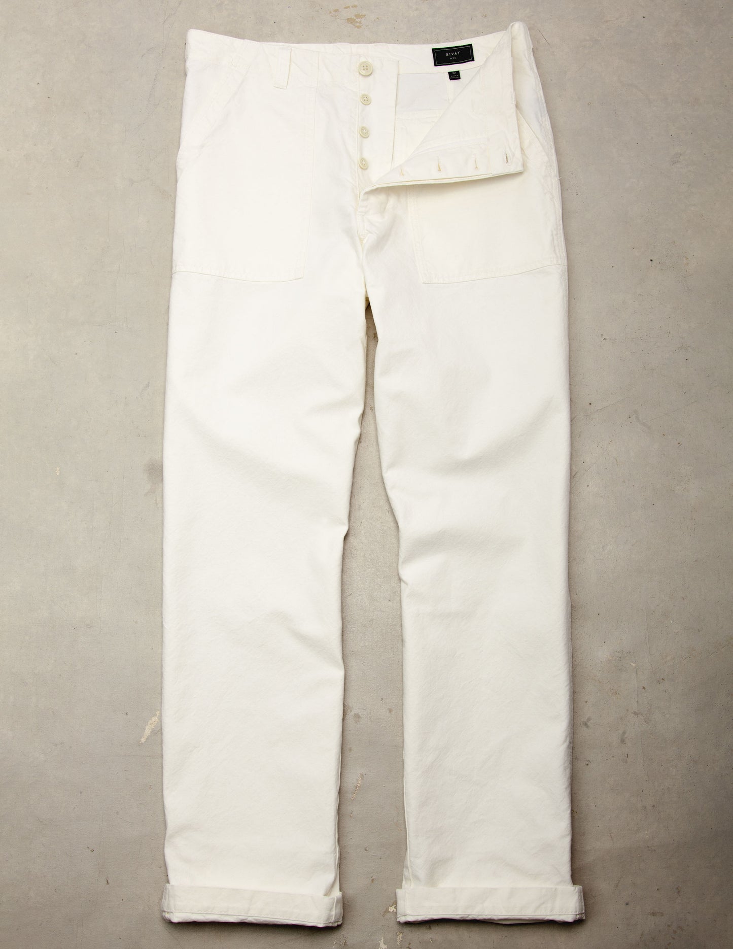 Series II Garment Dyed Utility Pant in Chalk