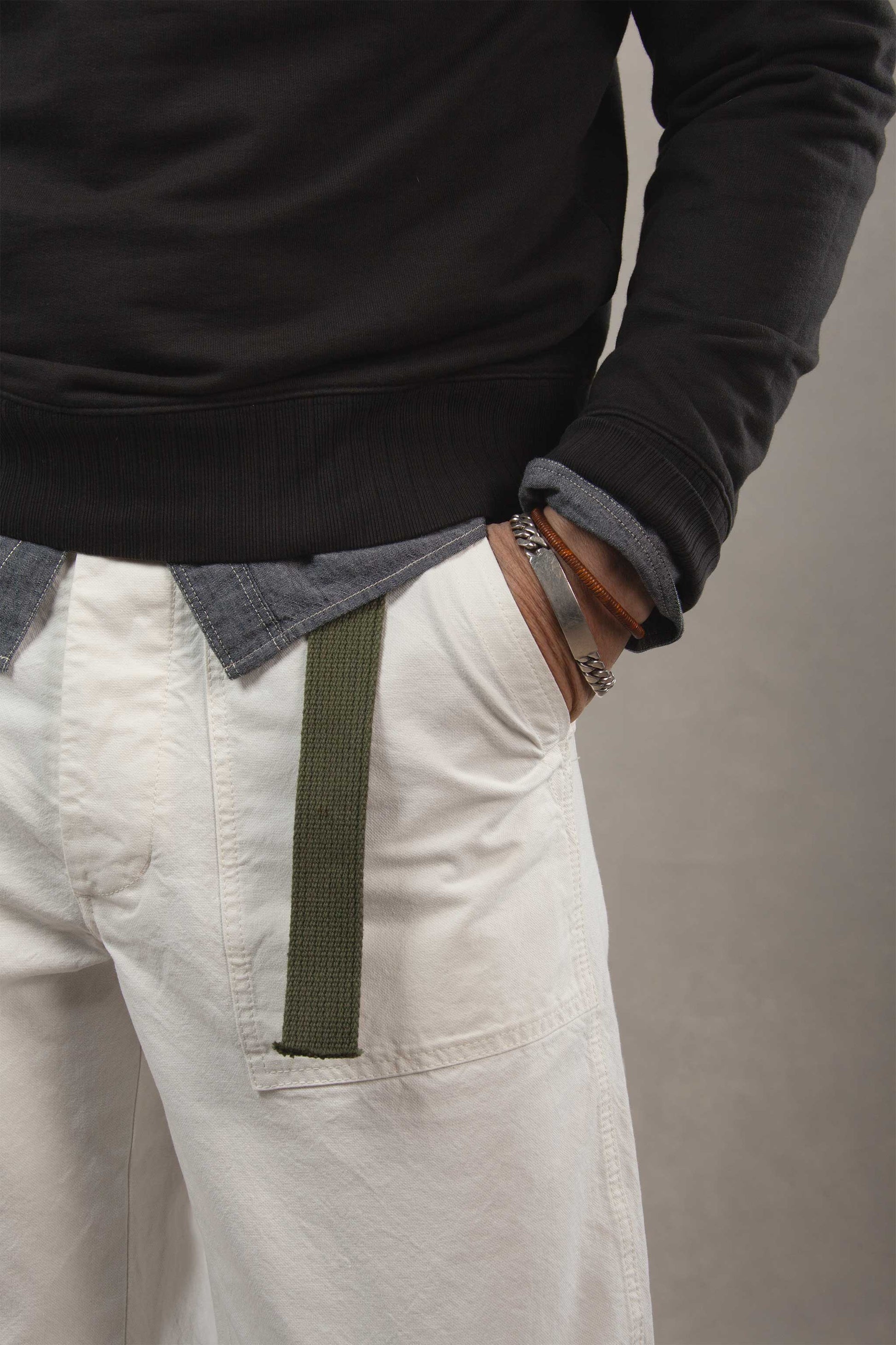 Series II Garment Dyed Utility Pant in Chalk