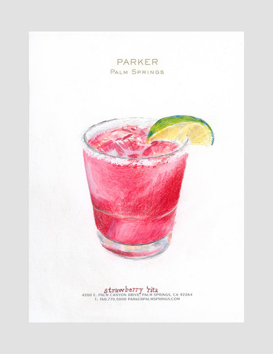 Strawberry 'Rita on Parker Palm Springs 8"x 6"