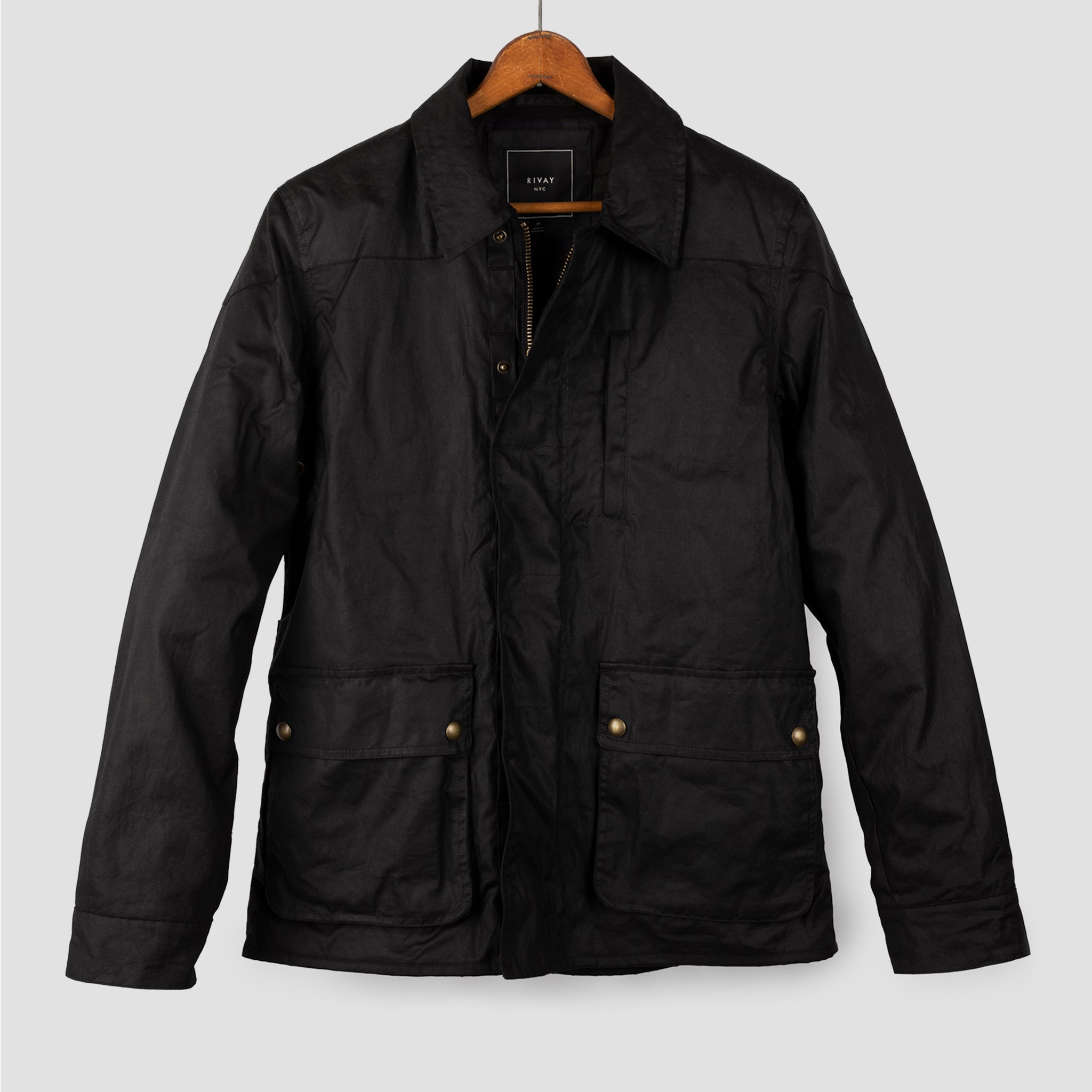 Men's Waxed Canvas Field Jacket in Black - Thursday | Estilos de moda  masculina, Estilos, Moda estilo