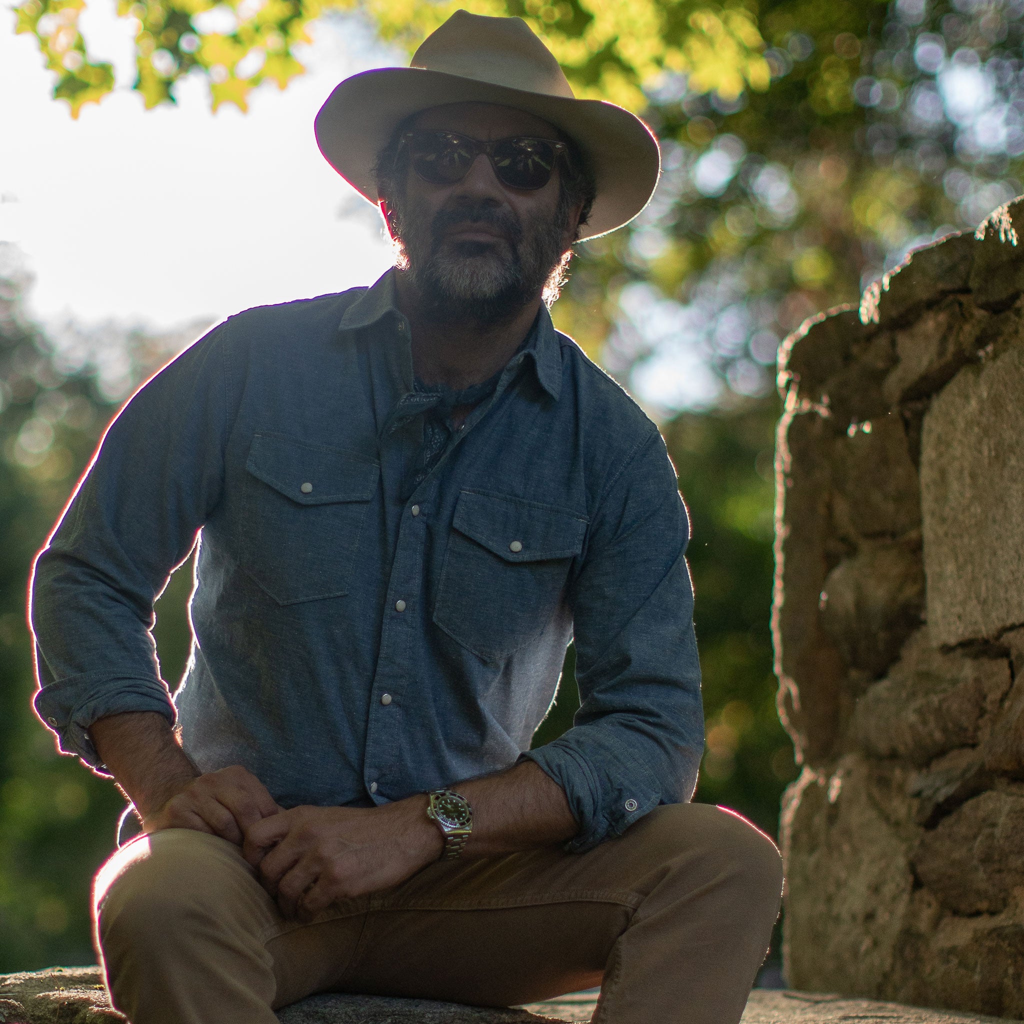 Harrison Western Shirt in Chambray