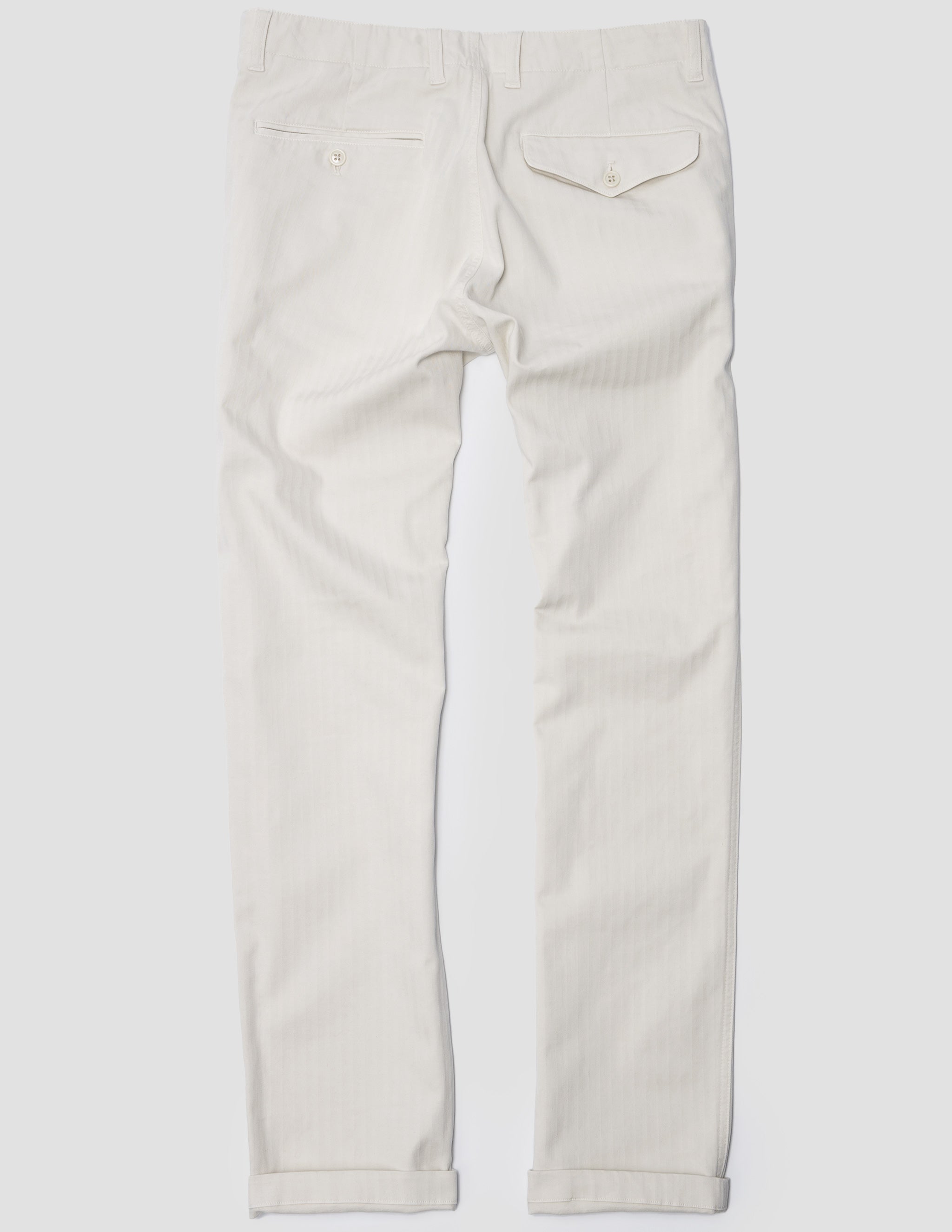 Harlan Herringbone Pant in Chalk